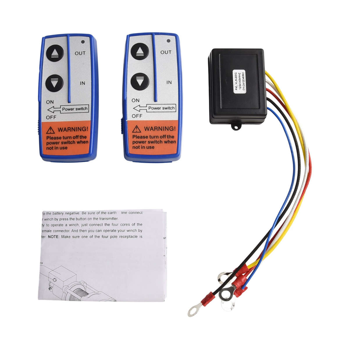 12V Wireless Winch Remote Control Kit With 2 Remotes For Winching Tasks
