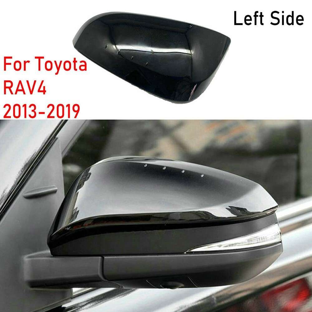 Left Side Rearview Mirror Black Cover Cap Wing Mirror For Toyota For RAV4 13 19