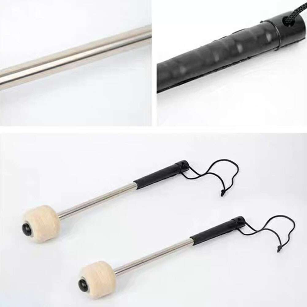 Durable And Elastic Felt Head Mallet 2Pcs Bass Drum Stick For Percussion