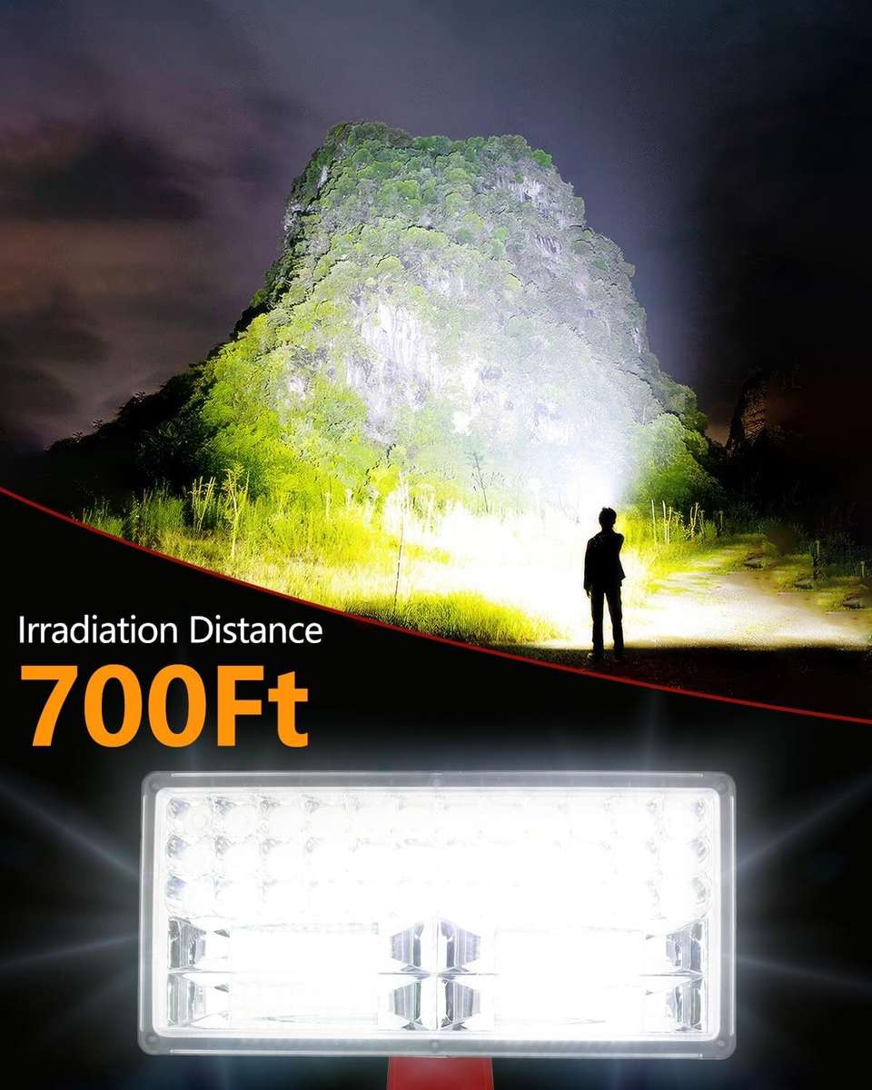 40W 4200LM Flashlight Led Work Light Floodlight Spotlight for Milwaukee 18V USB