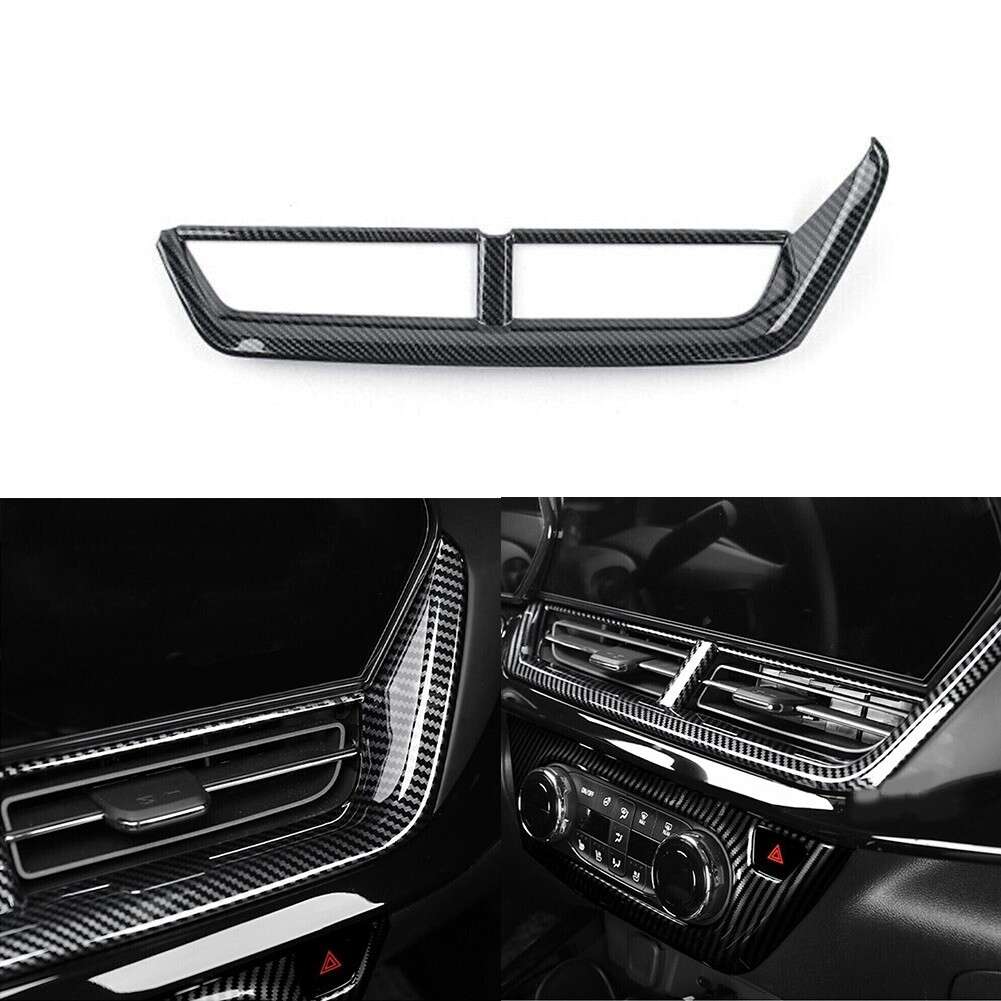 For Chevrolet For Trax..Carbon Fiber Center Console Air Vent Outlet Cover-Trim