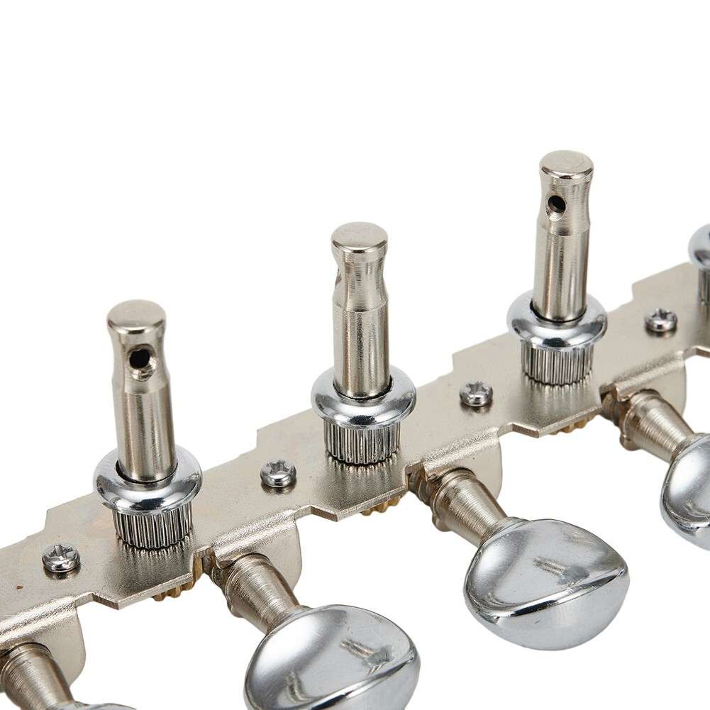 12-string Acoustic Guitar Round Machine Heads PartsTuning Pegs Tuners Key 6L 6R