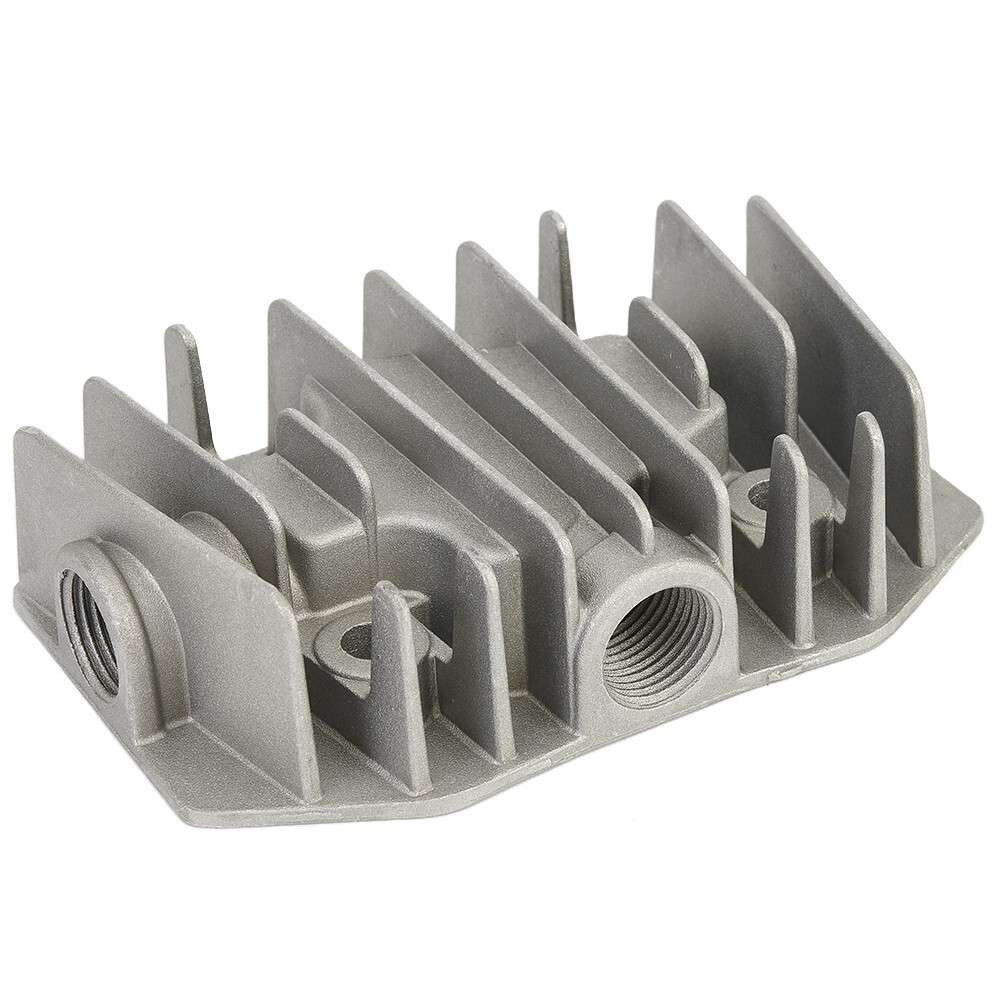 Cylinder Head Air Compressor Parts Pneumatic Replacement Cast Aluminum