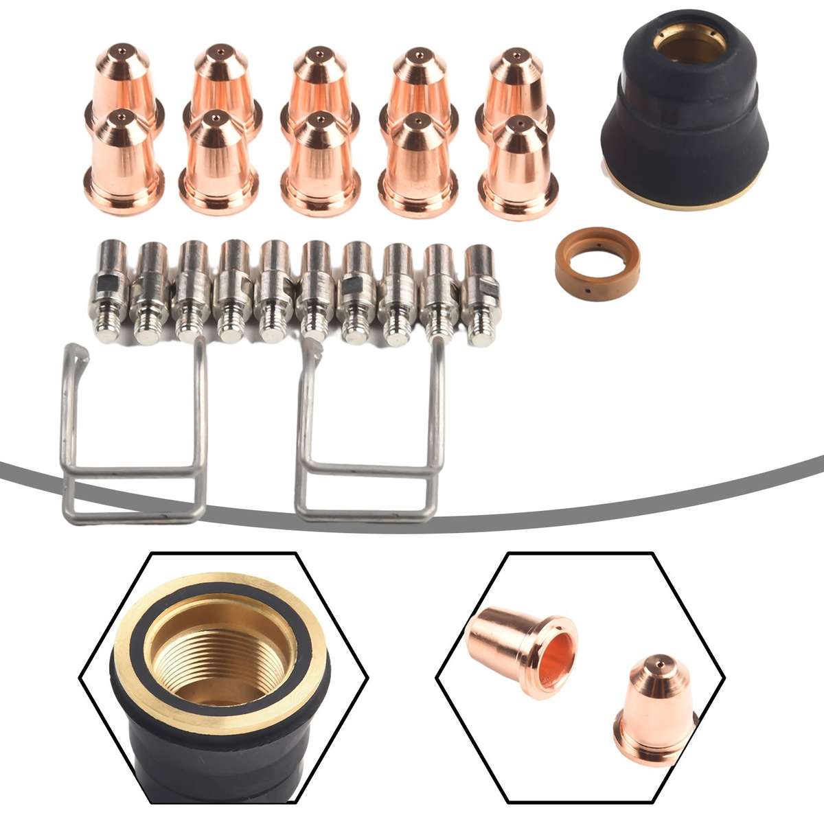 24x Plasma Cutter Kit For Chicago Electric 95539 95413 60767/95136 (Tip 0.8mm)