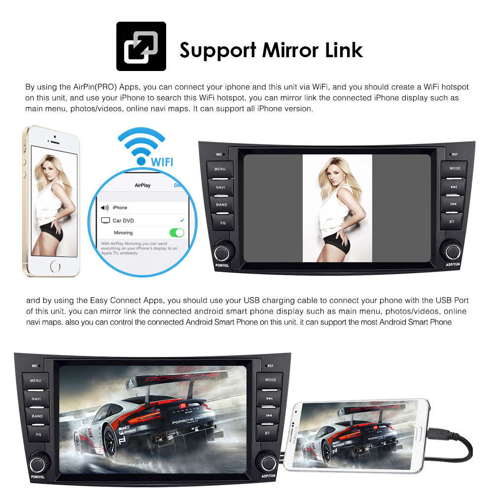 For Mercedes-Benz E-W211 8" Android 12 Car Stereo CarPlay GPS Radio Headunit RDS