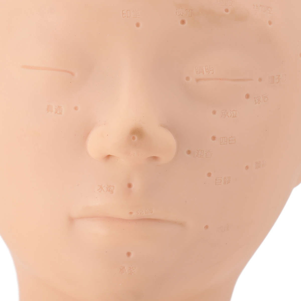 Bald Cosmetology Mannequin Head Soft Silicone Acupuncture Makeup E CHW