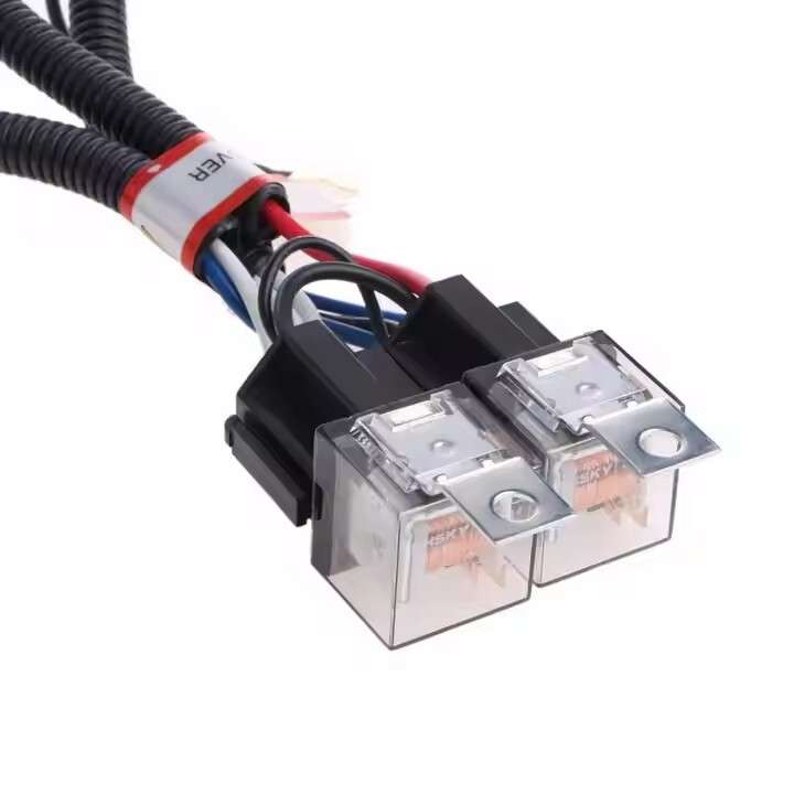 H4 Led Headlight Relay Wiring Harness Kit for H6054 H5054 H6054LL 6014 6052 6053