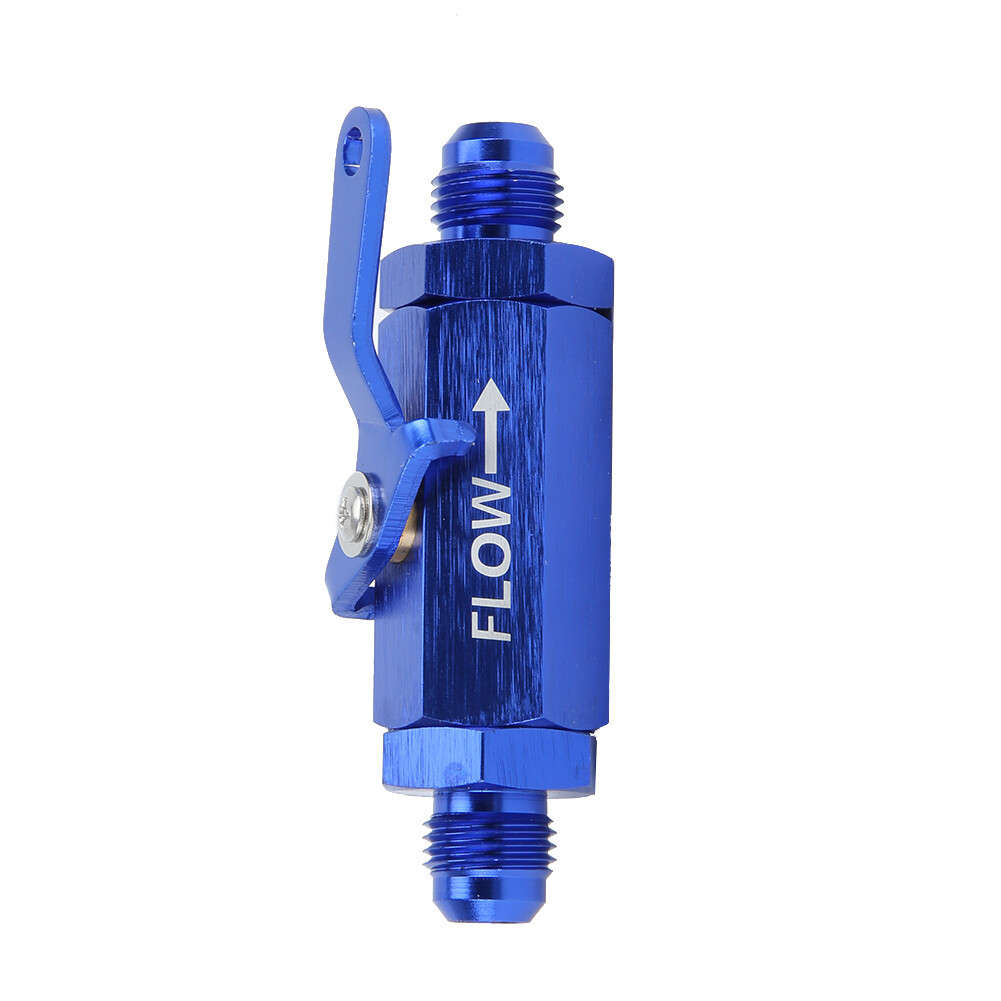 Car Car Shut Off Check Valve CNC Y972 6AN For AN6 Fuel Pipe(Blue )
