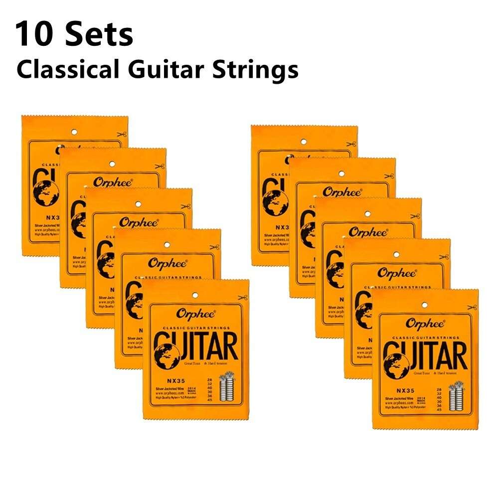 10Set Orphee Classical Guitar Strings Silver Plated-Wire Nylon String 28-45Gauge