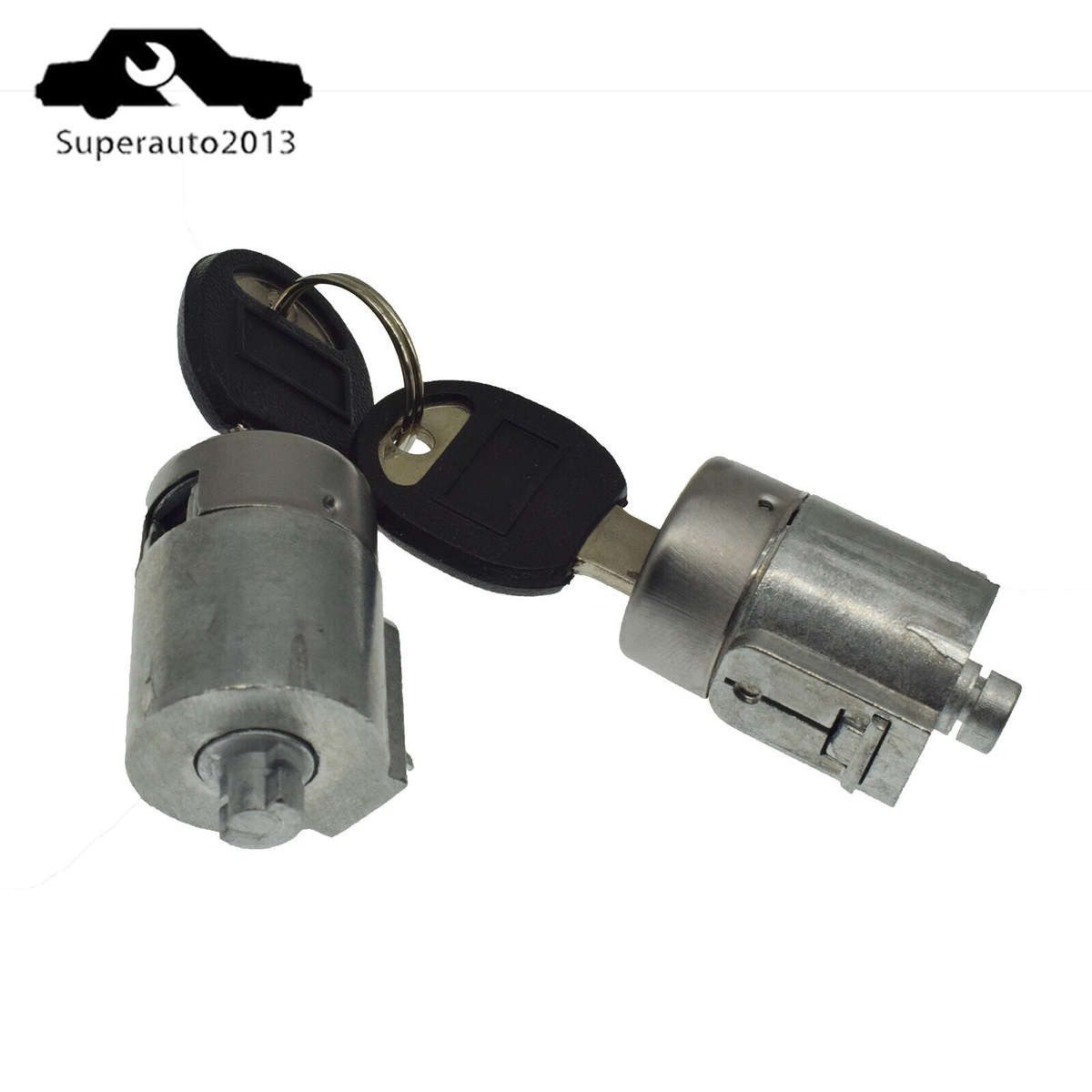 For Silverado Ignition Key Switch Lock & 2 Door Lock Cylinder & 2 Keys Set