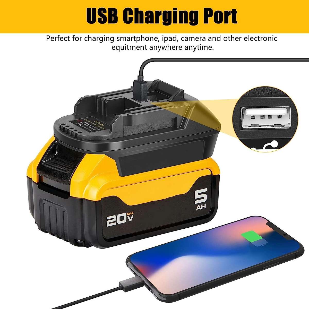 Adapter For Milwaukee For Dewalt 18V Li-ion Battery Convert for Makita 18V Tools