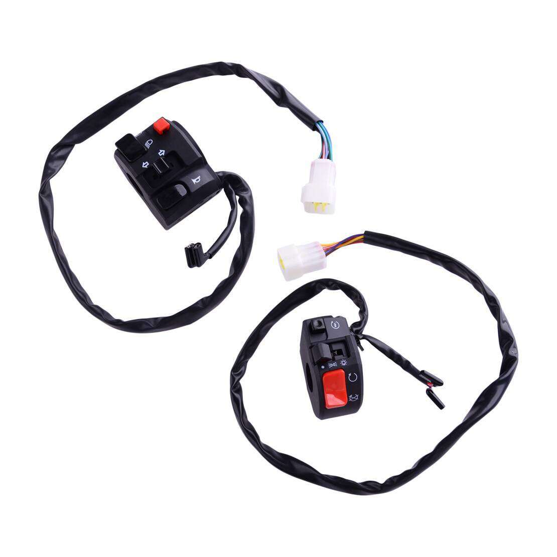 Motorcycle Engine Start/Kill Switch On/Off Push Button Handlebar Moped 2x