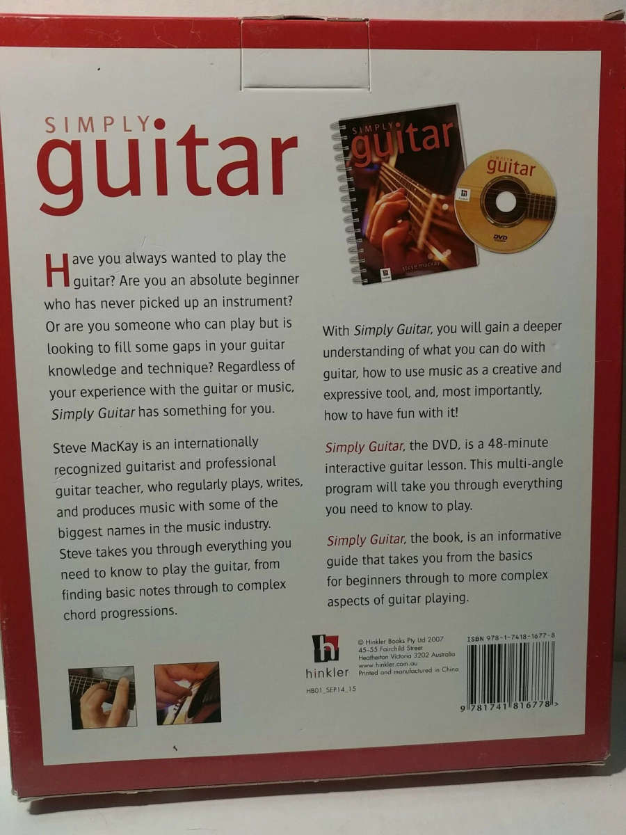 Simply Guitar box set-64 pg colour book & 48 minute DVD