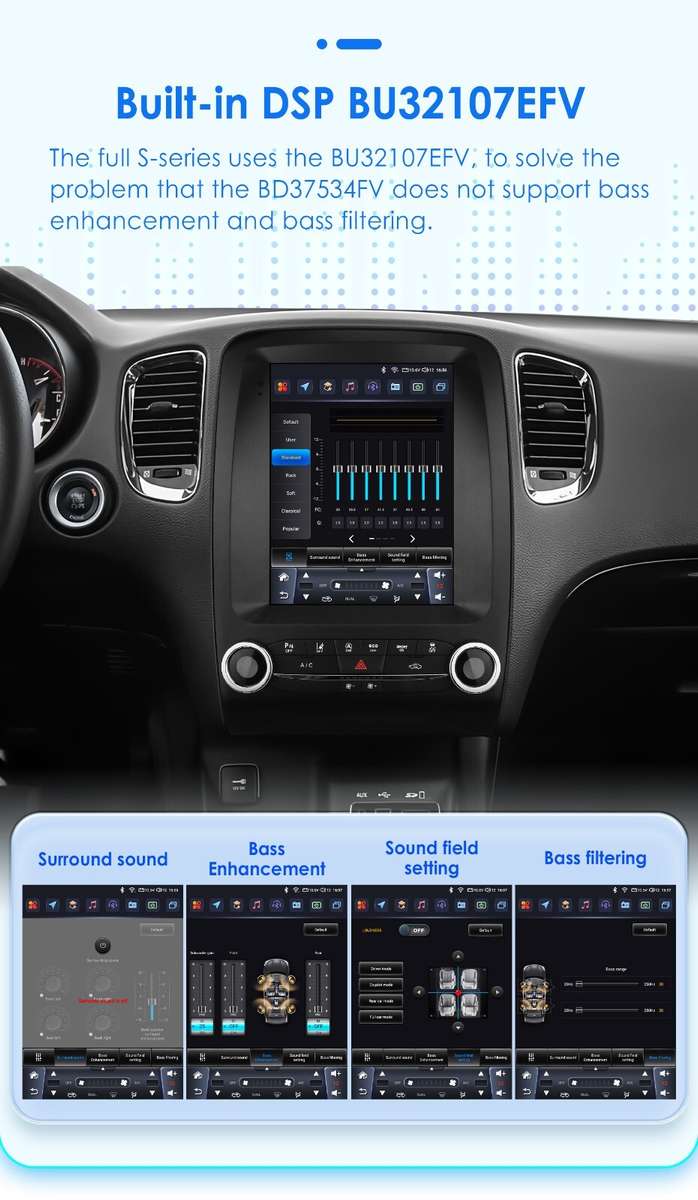 Android 14 Carplay Radio DSP 9.7" For Dodge Durango 2014-2020 GPS Navi BT 6+64GB