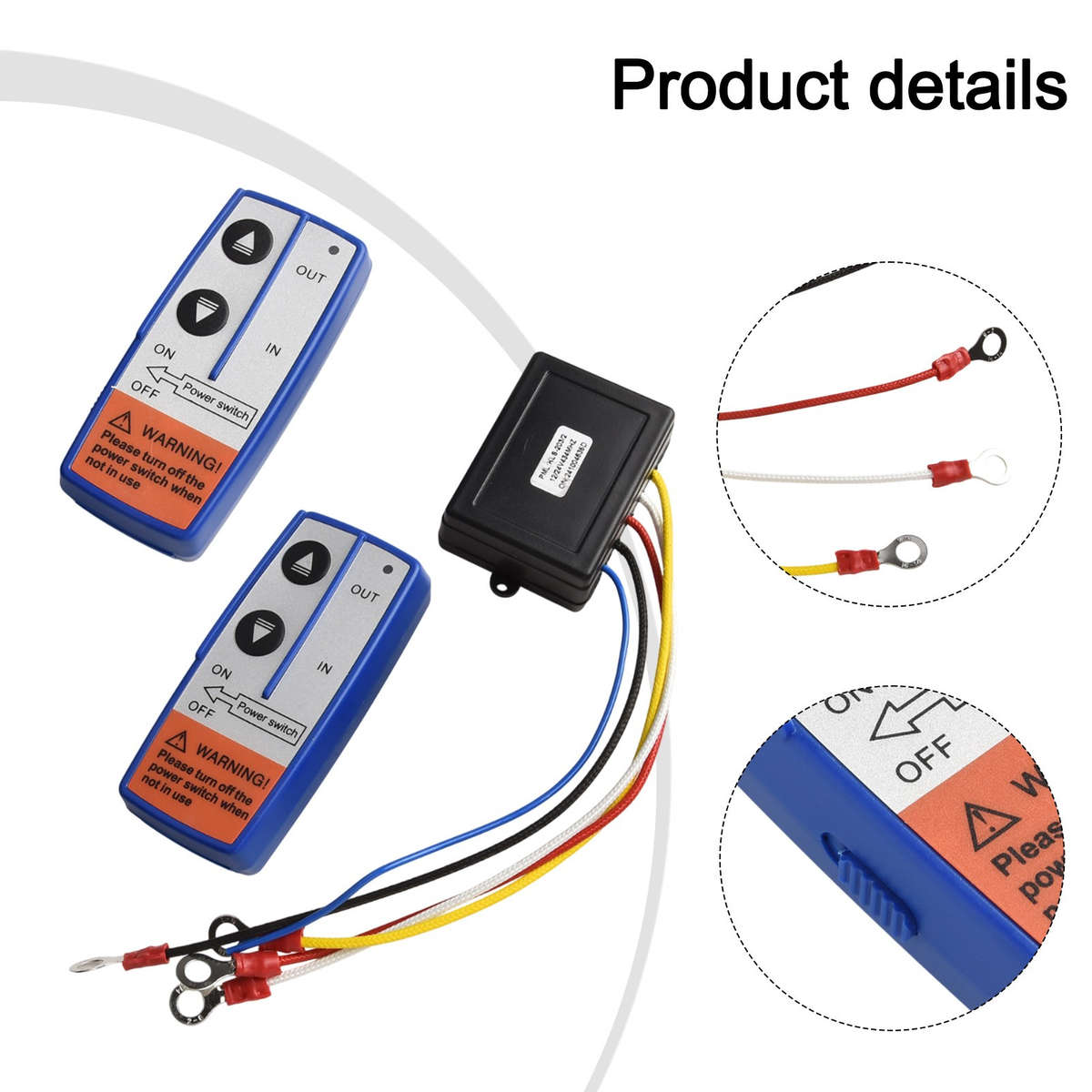 12V Wireless Winch Remote Control Kit With 2 Remotes For Winching Tasks