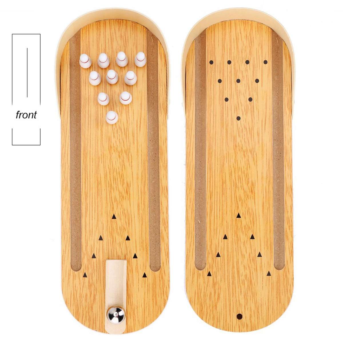 Table Mini Bowling Game Set Wooden Desktop Decoration Children Toys CH