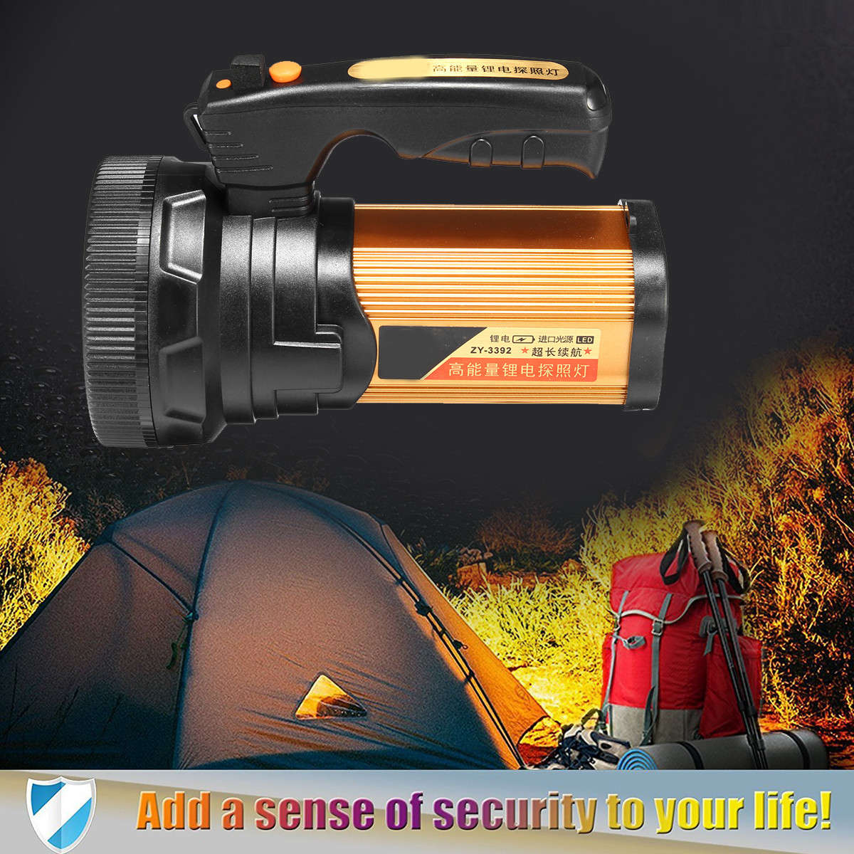30W LED Searchlight Strong Light Rechargeable Handheld Flashlight