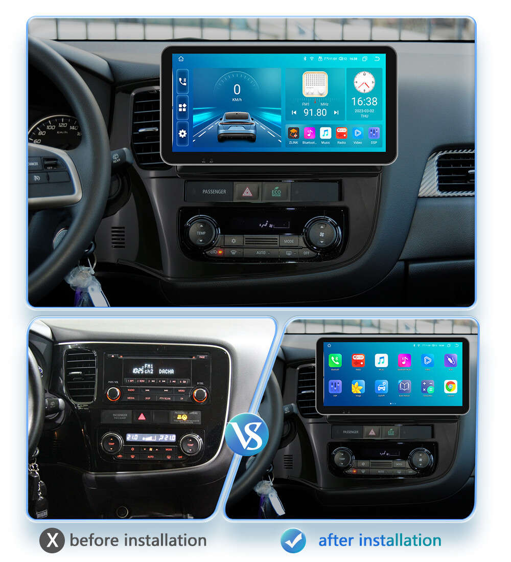 10.33" Android For Mitsubishi Outlander 2012-2018 Carplay Car Radio GPS WIFI SWC