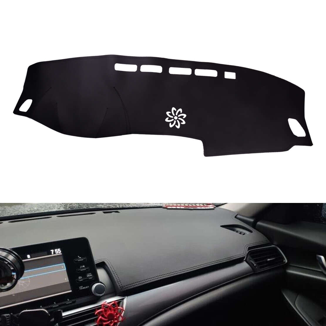 Fit for Honda Accord 18-22 PU Leather Dashboard Cover Dash Protector Mat