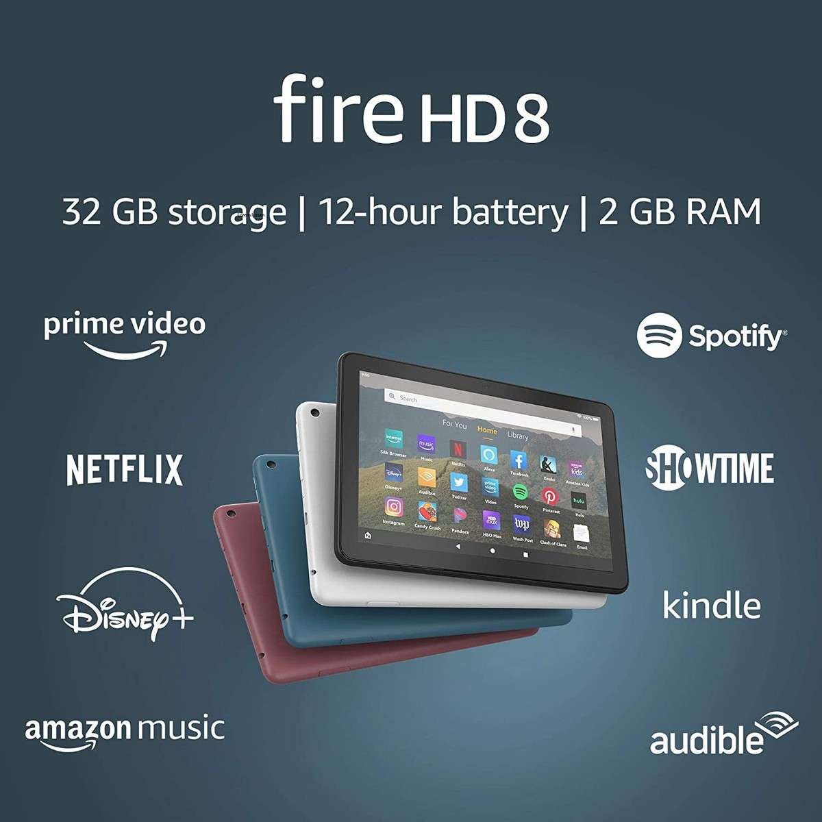 Amazon Fire HD 8 Tablet | 32GB Wi-Fi 8 Inch - Plum / Red