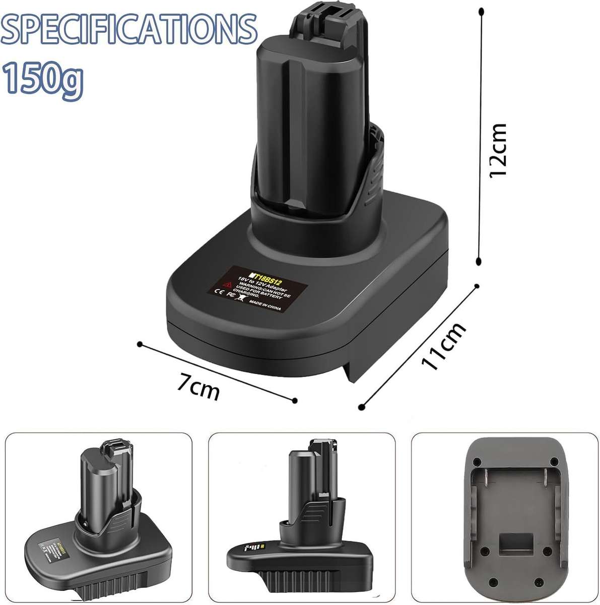 Adapter for Makita 18V Li-ion Battery Converter to for Bosch 12V Power tools