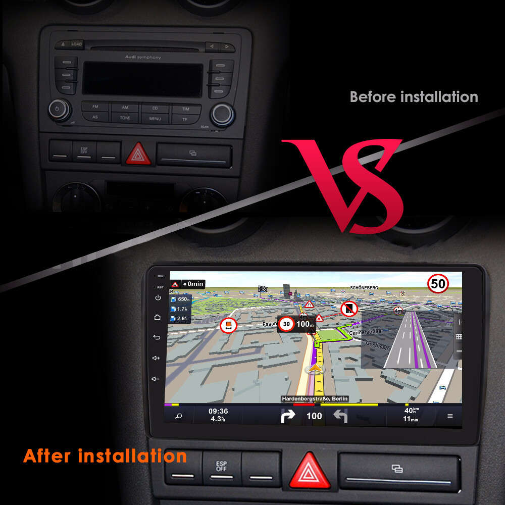 Wireless CarPlay Android Radio for Audi A3 S3 Quattro 2003-2012 Car Stereo 2+32G