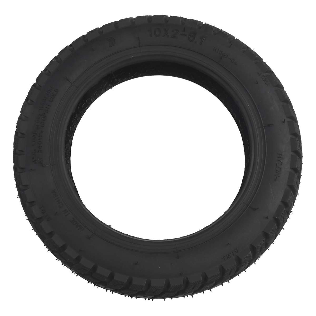 10 Inch 10x2-6.1 Tubeless Tyre Thickened Off-Road Tire Electric Scooter Refit