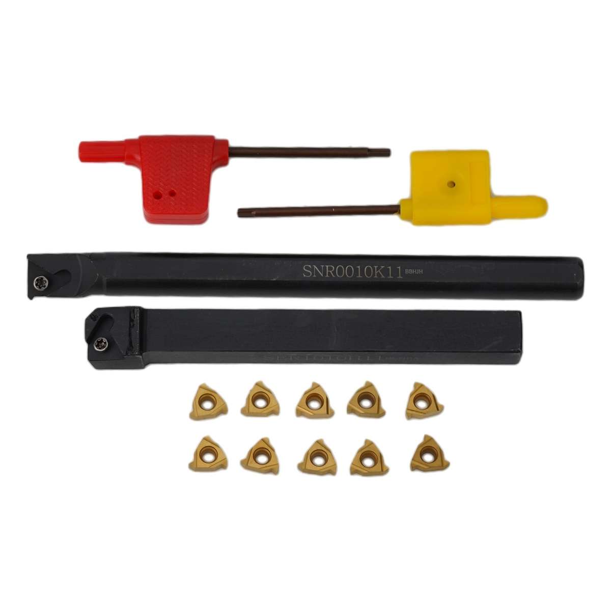 Lathe Threading Tool External Internal Holder W/ Inserts Wrench Set 11ER AG60