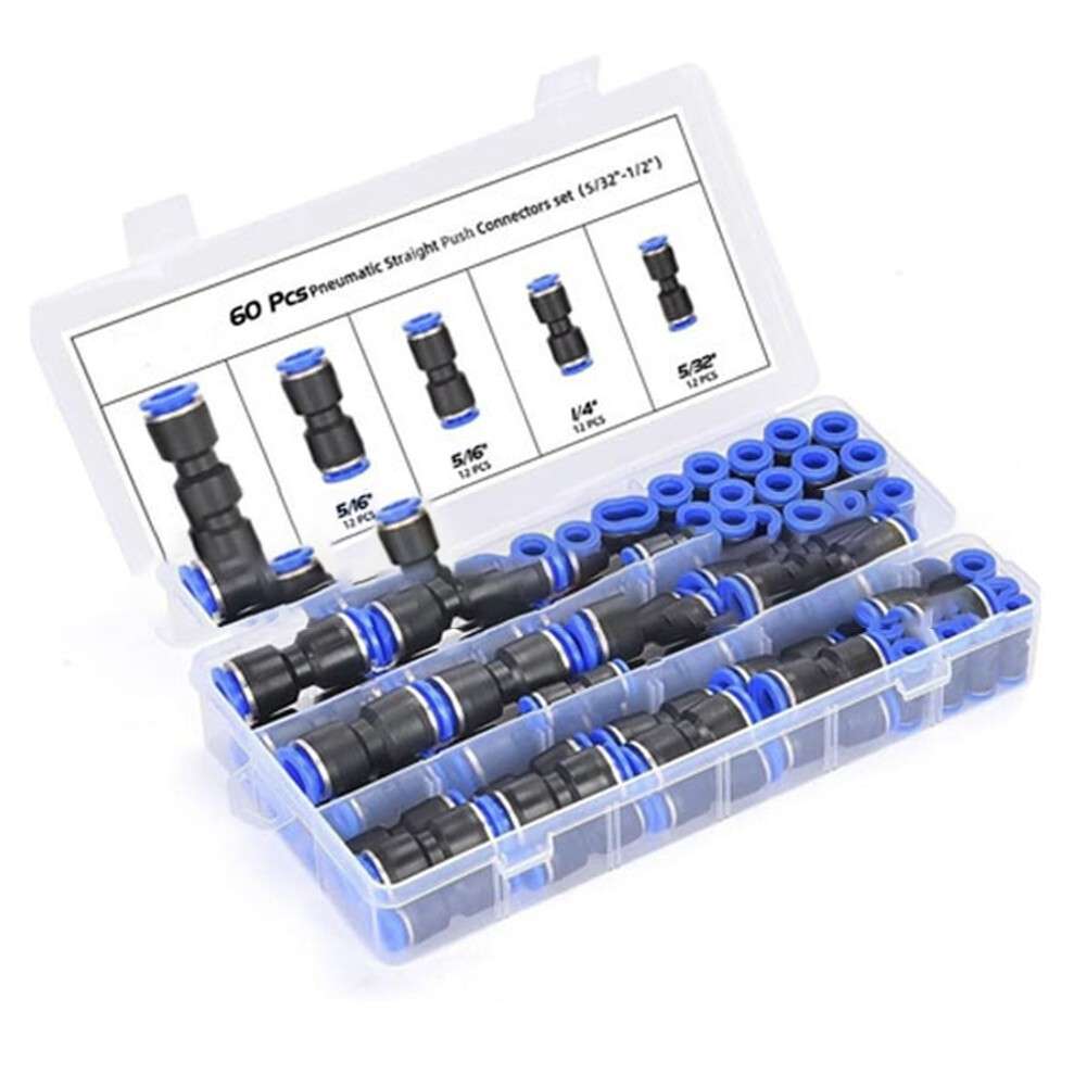 Leak Connections Guaranteed 60 Pcs Quick Release Air Line Fittings Set