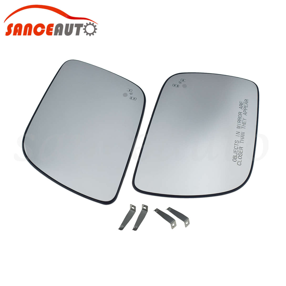 Mirror Glass 5.25 Inch Heated Blind Spot LH RH Pair for Ford Explorer 2011-2015
