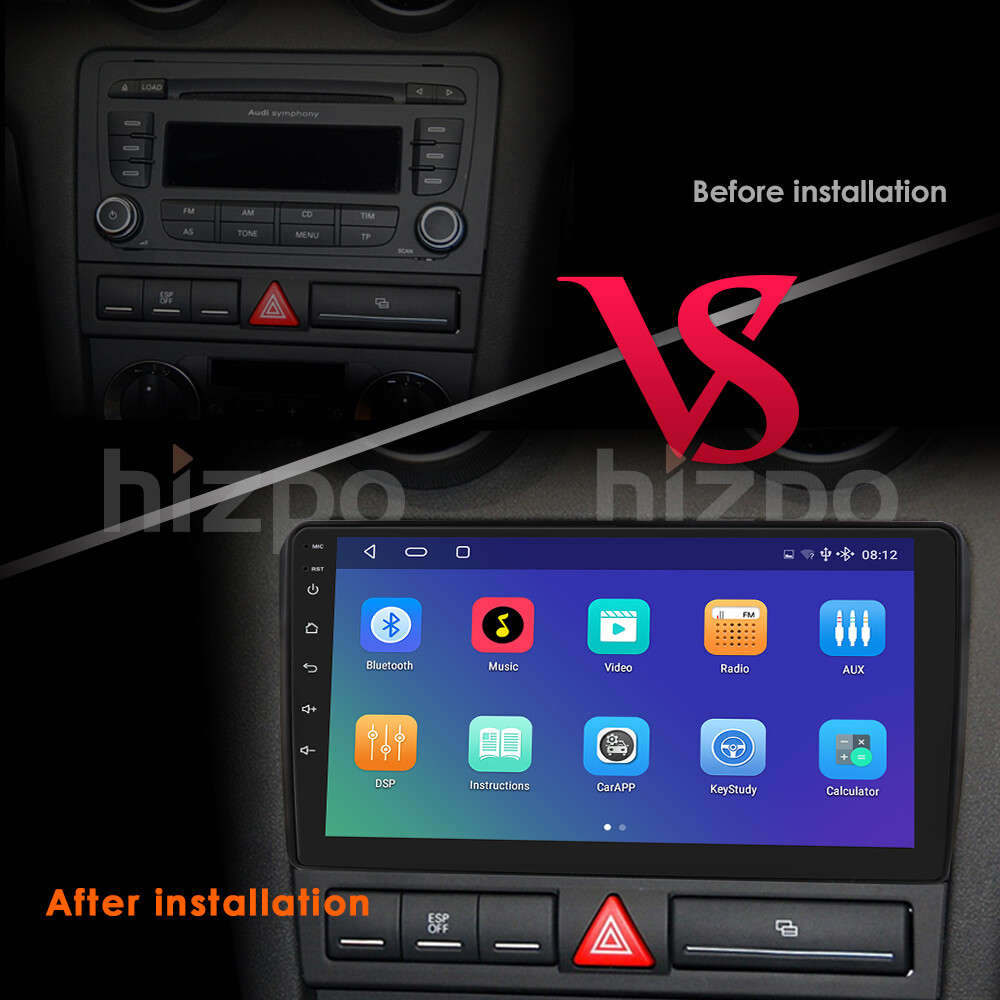 Android 13 Carplay Car GPS Nav Radio Stereo For Audi A3 S3 RS3 2003-2012 2+32GB