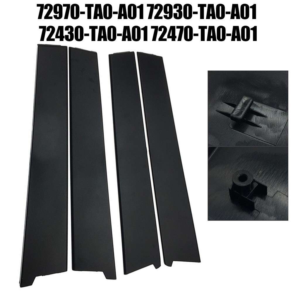 4pcs Door Pillar Molding Garnish FL FR RL RR For Accord 2008-2013 72430-TA0-A01
