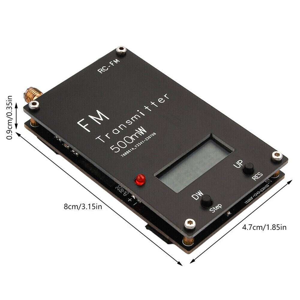FM Stereo Transmitter With Adjustable Frequency For Devices