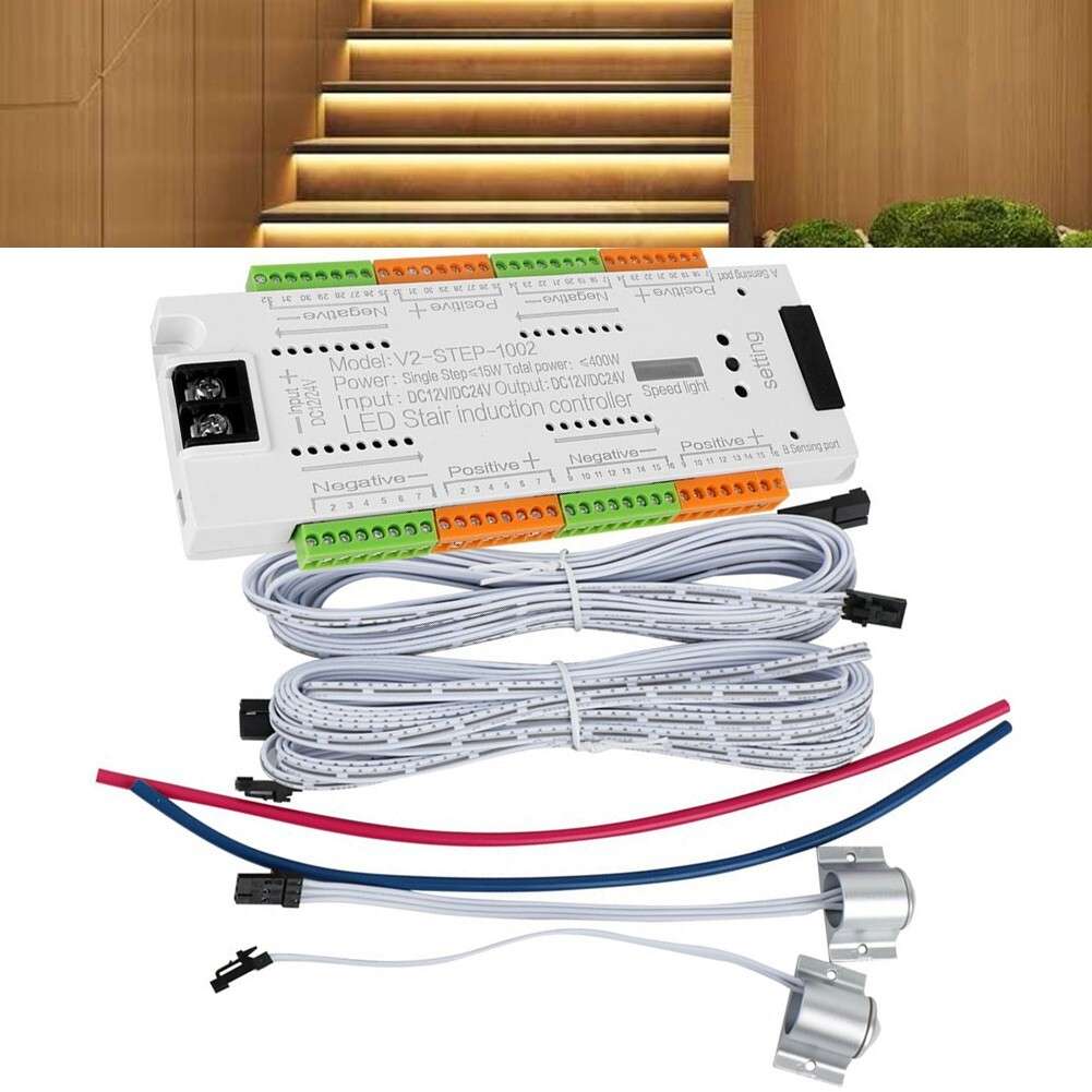 32 Channel Stair Light Controller Kit With Motion Sensor Control For LEDs
