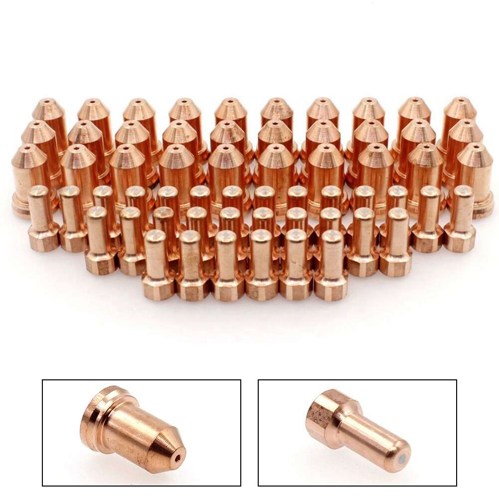 60pcs PT-80 PT80 IPT-80 Plasma Cutter Torch Electrode 1.3mm Tips 52558 51311.13