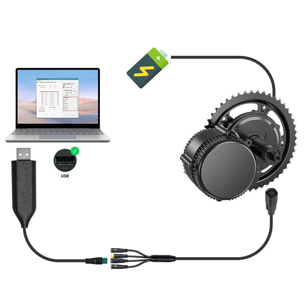 Ebike CAN Version USB Programming Cable Compatible With For Bafang BBS01 BBS02