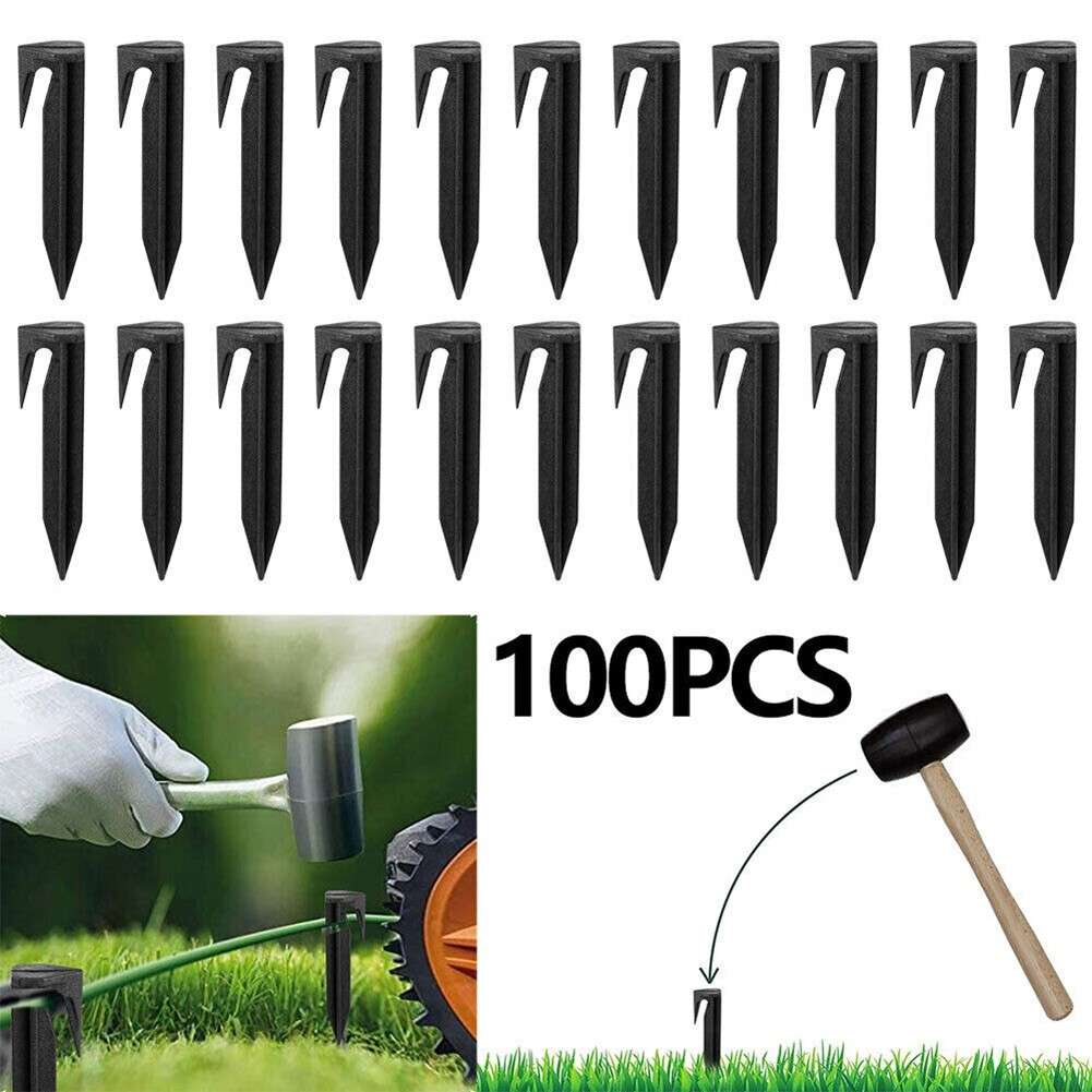 Boundary Pegs Lawn Spikes Lawn Mower Robot Mower 8.5cm Black Border Nail Set