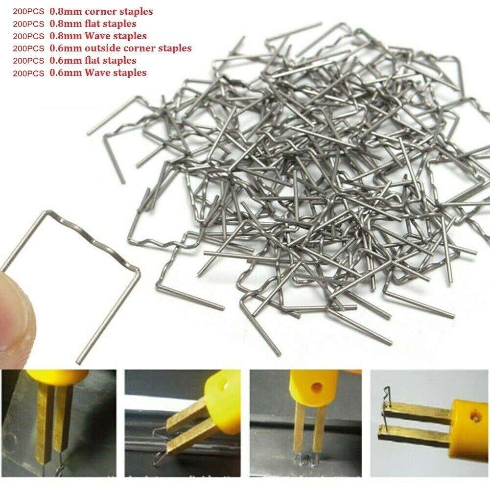 1200PCS 0.6/0.8mm Hot Stapler Staples For Plastic Welder/Car Bumper Repair Kit