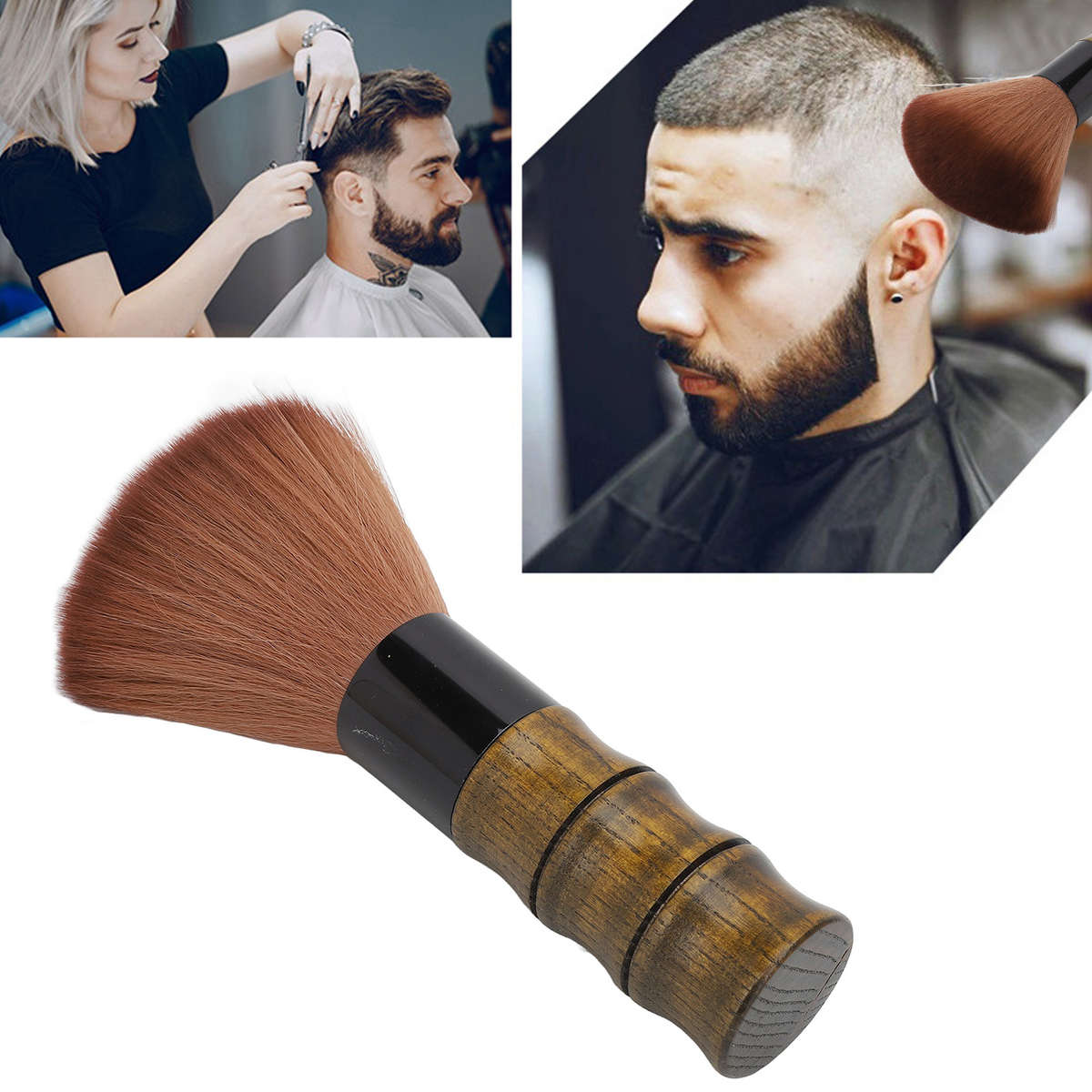 Broken Hair Brush Soft Barbershop Hair Cut Duster Brush Neck Bangs Hair Swee CHW