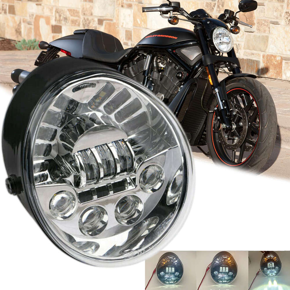 For Harley V Rod VROD VRSCA VRSC VRSCF VRSCB LED Headlight DRL w/ Turn Signal
