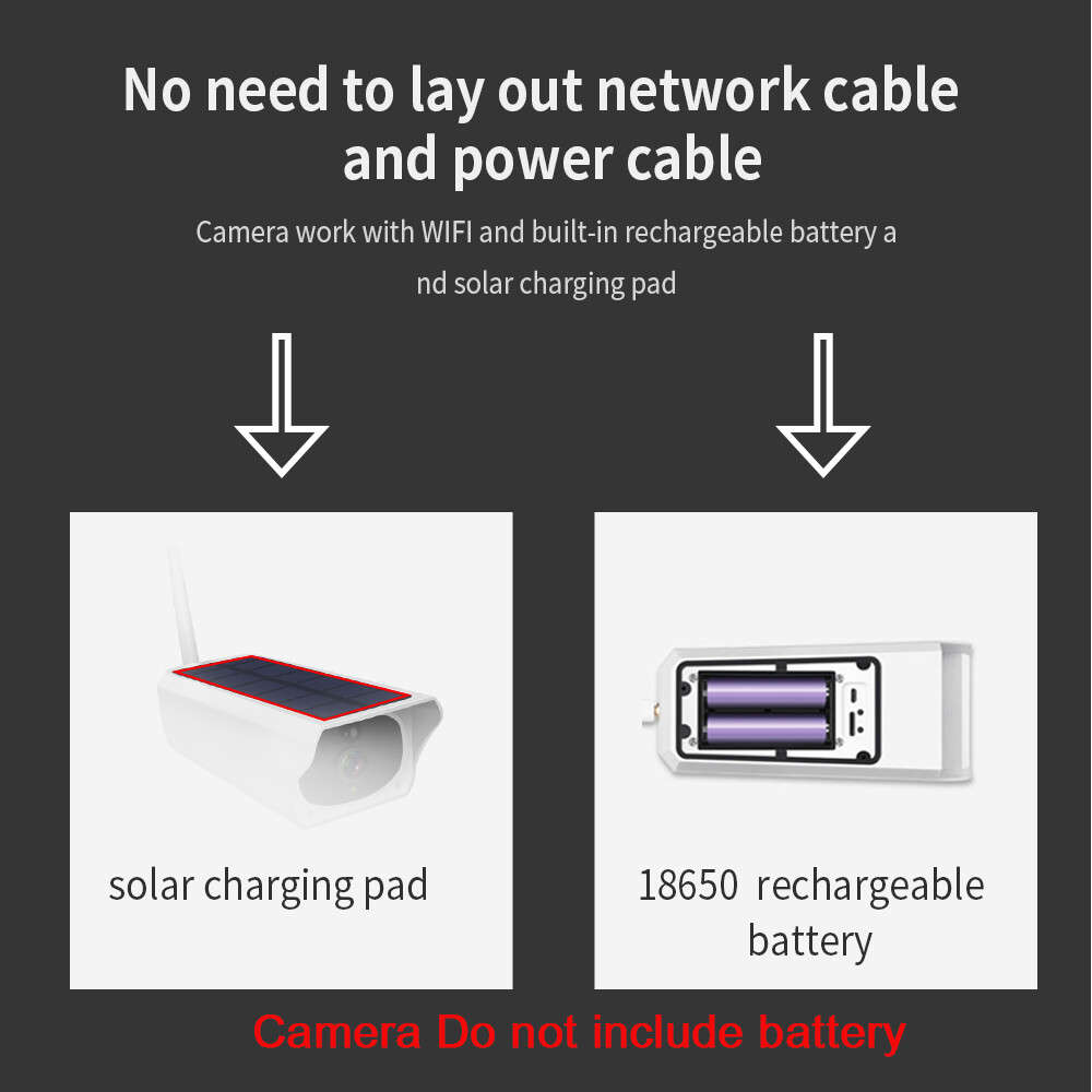 Outdoor 1080P Solar Powered Security Energy Camera Wireless WiFi IP Home CCTV HD