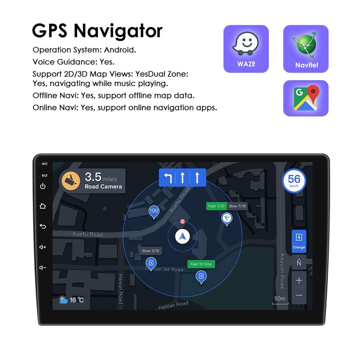 10.1" Android 13 Car Stereo Radio Player For Hyundai Creta IX25 2015-2019 RDS BT