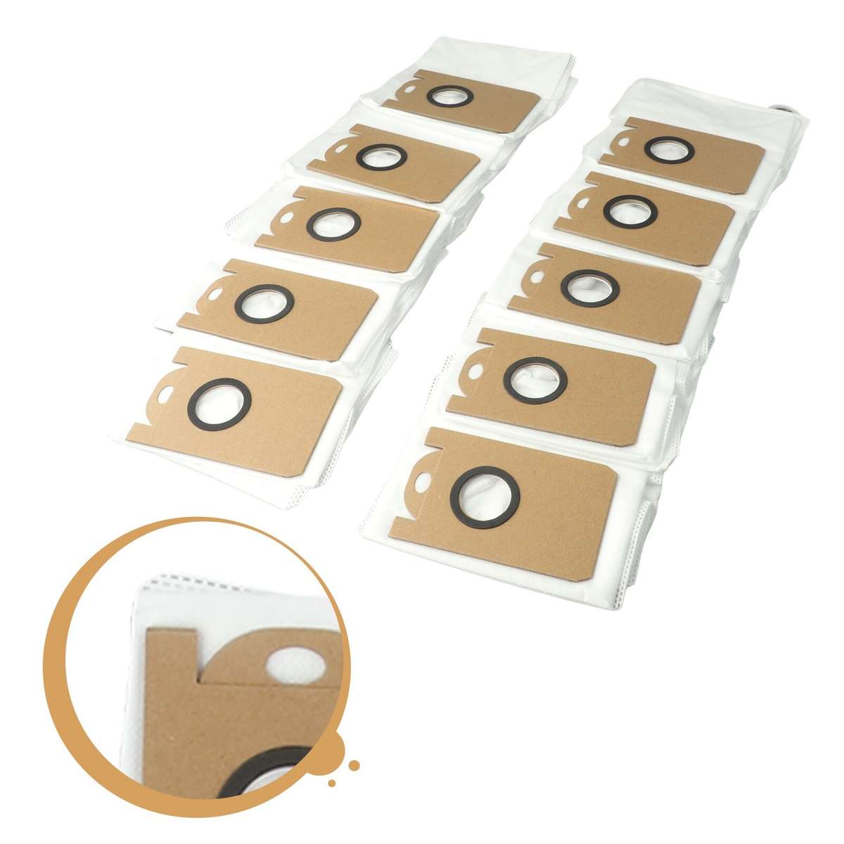 Efficiently Empty Dust Tank With 10 Dust Bags For Neabot Q11Robot Vacuum