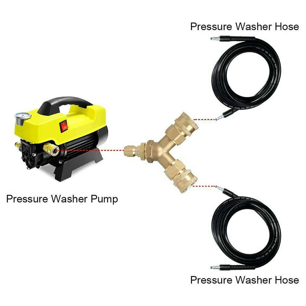 Pressure Washer Tee Splitter Coupler 5000PSI Brand New Accessories