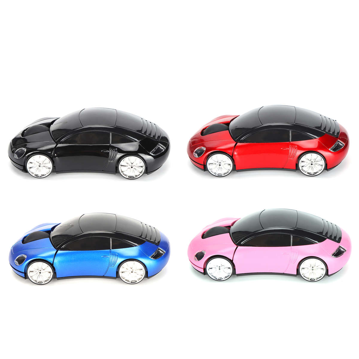 Portable Car Shape Mouse Cordless Mice With USB Receiver For Laptop Computer PC
