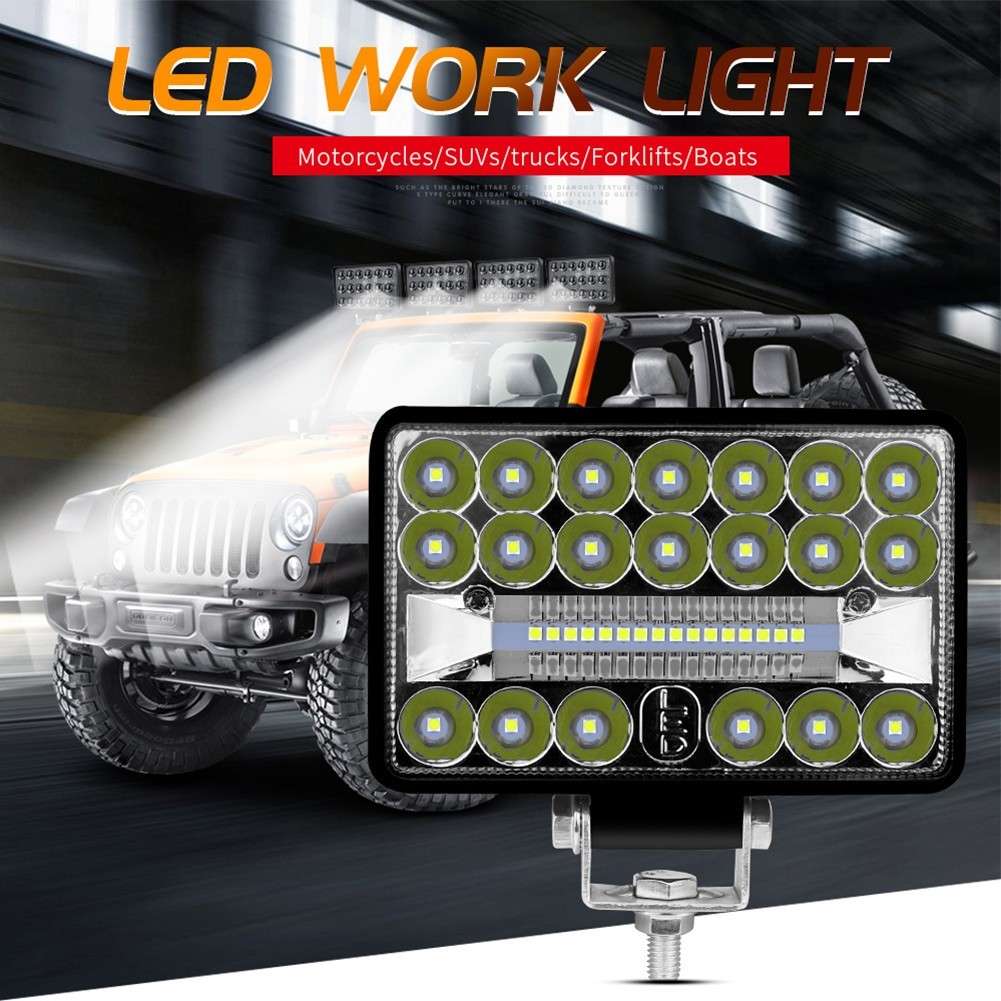 2Pcs 60W 3X5\\" Inch Chrome Rectangular LED Headlights Replacement/Hi