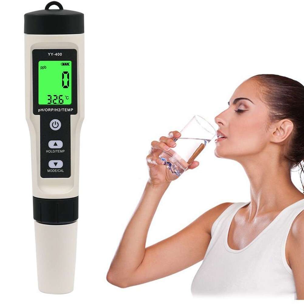 Portable 4 In 1 Hydrogen-Rich Test Pen PH/ORP/TEMP Water Quality Meter Tester RA
