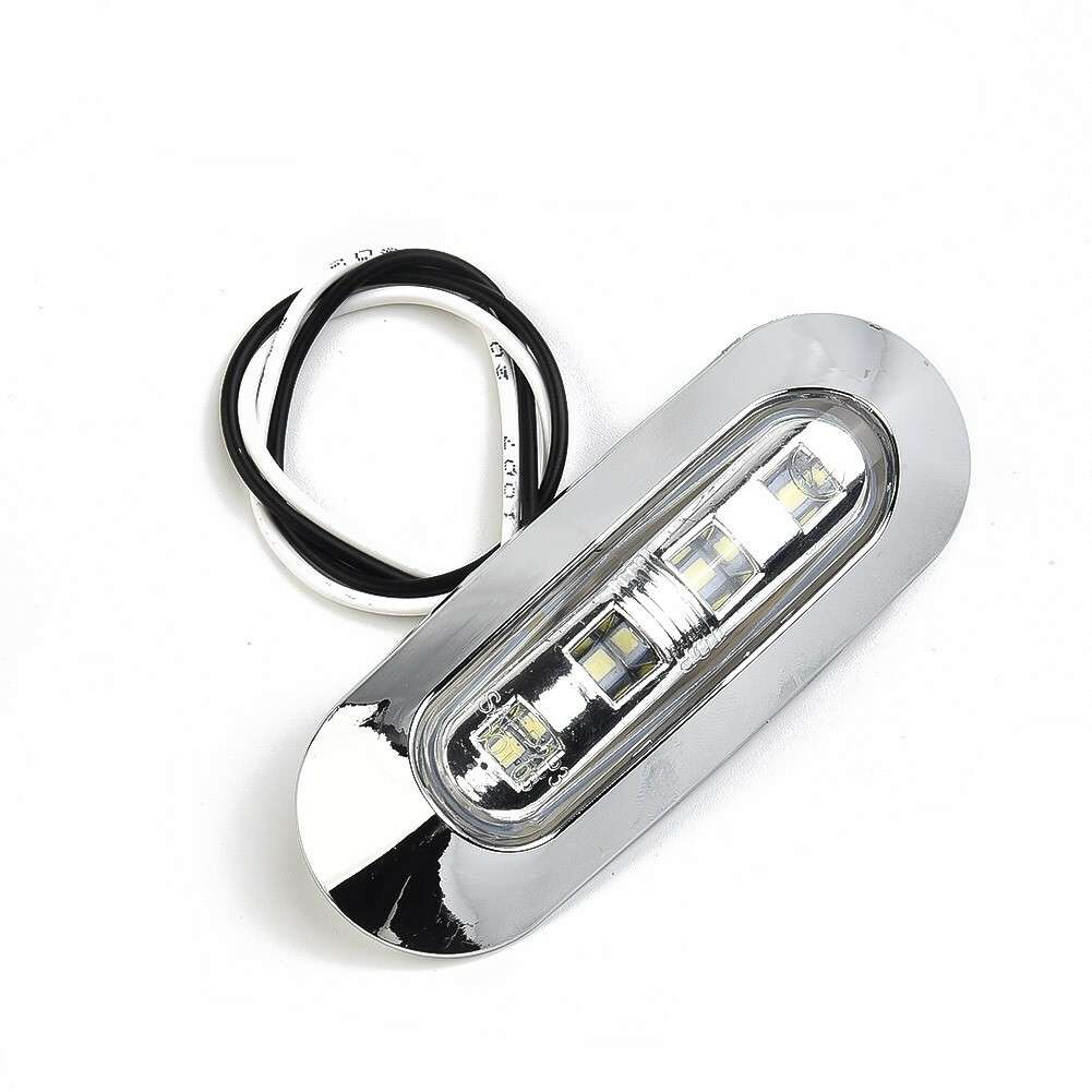 5pcs Marine Boat LED Courtesy Lights Cabin Deck Walkway Stair Light White 12-24V