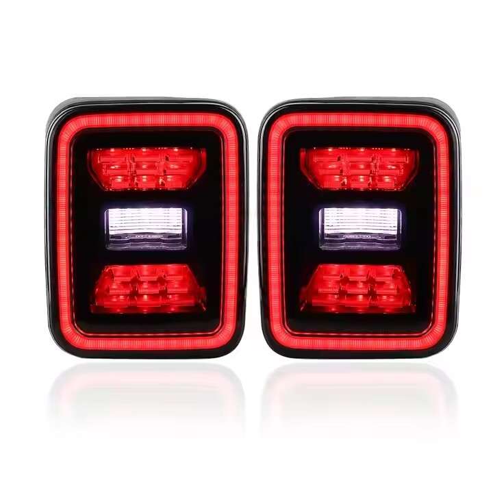 Pair SmokedFor Jeep Gladiator JT 2020-2024 Led Tail Lights w/Running Light