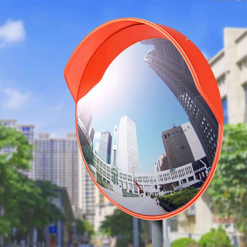 Traffic Convex PC Mirror Wide Angle Blind Spot Corner Road Parking Safety 18"